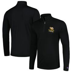 Мужская черная текстурированная куртка с молнией до четверти LSU Tigers Champion