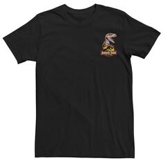 Мужская футболка с карманом и логотипом «Парк Юрского периода Raptor Hold» Jurassic Park, черный