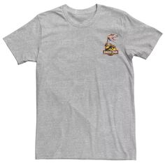Мужская футболка с карманом и логотипом Raptor Hold Jurassic Park