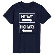 Футболка Big &amp; Tall My Way Highway License