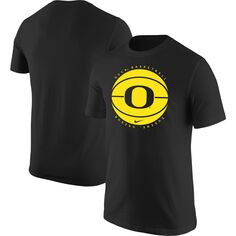 Мужская черная футболка с логотипом Oregon Ducks Basketball Nike