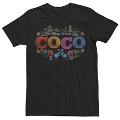 Мужская футболка цвета кокоса с потертым рисунком и логотипом Disney / Pixar