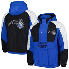 Мужская куртка с капюшоном и полумолнией в клетку Royal Orlando Magic Body Check реглан Starter