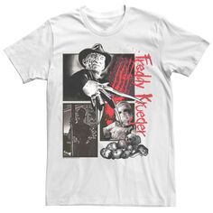 Мужская футболка с плакатом «Кошмар на улице Вязов» Фредди Licensed Character, белый
