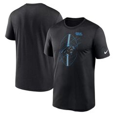 Мужская черная футболка Carolina Panthers Legend Icon Performance Nike