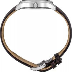 Мужские часы Essential с кремовым циферблатом и коричневым кожаным ремешком — SUR421 Seiko