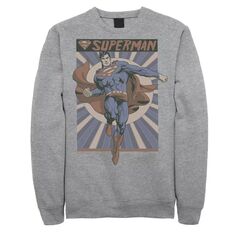 Мужской свитшот с постером в стиле поп-арт с изображением Супермена DC Comics
