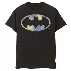 Мужская футболка с логотипом Batman Starry Night DC Comics, черный