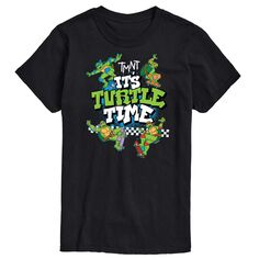 Футболка с рисунком Big &amp; Tall TMNT Turtle Time License, черный