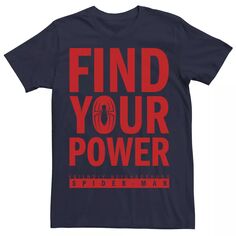 Мужская футболка с надписью «Человек-паук Find Your Power» Marvel