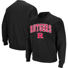 Мужской черный свитшот с круглым вырезом Rutgers Scarlet Knights Arch &amp; Logo Colosseum