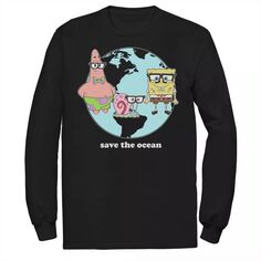Мужская футболка Sponge Bob SquarePants Group Save The Ocean Nickelodeon