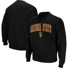 Мужской черный свитшот с круглым вырезом Arizona State Sun Devils Arch &amp; Logo Colosseum