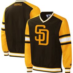 Мужской коричневый пуловер-ветровка San Diego Padres Yardline Starter