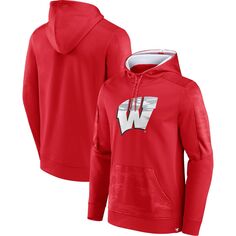Мужской пуловер с капюшоном Red Wisconsin Badgers On The Ball с логотипом Fanatics