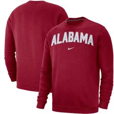 Мужской флисовый свитшот Crimson Alabama Crimson Tide Club Nike