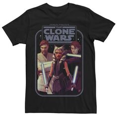 Мужская футболка «Звездные войны: Герои Войн клонов», Черная Star Wars, черный