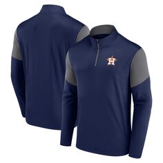 Мужская темно-синяя футболка с логотипом на молнии Houston Astros Fanatics