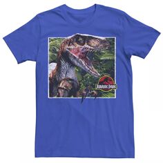 Мужская футболка с рисунком «Парк Юрского периода Raptor выходит из леса» Jurassic World
