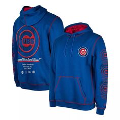 Мужской пуловер с капюшоном Royal Chicago Cubs Team с разрезом New Era