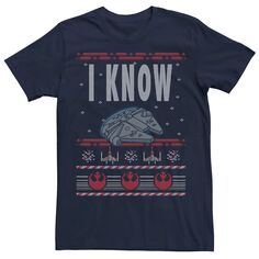 Мужская рождественская футболка «Звездные войны: Сокол, я знаю уродливого» Licensed Character