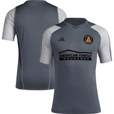 Мужская серая тренировочная футболка Atlanta United FC 2023 adidas