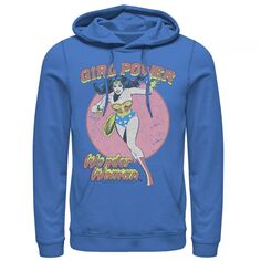 Мужская толстовка с капюшоном из комиксов DC Wonder Woman Running Girl Power с текстовым плакатом и рисунком Licensed Character