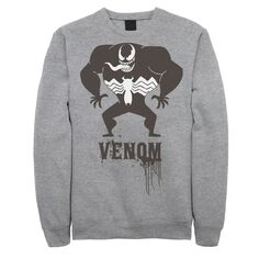 Мужская флисовая куртка с капельным логотипом Venom в мультяшном стиле в стиле комиксов Marvel