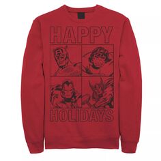 Мужской рождественский свитшот Happy Holidays Marvel