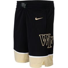 Мужские черные баскетбольные шорты с логотипом Wake Forest Demon Deacons Team Nike