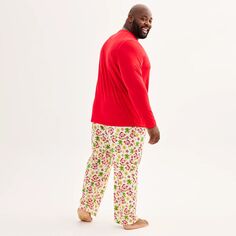 Пижамный комплект Big &amp; Tall Santa On Holiday с верхом и низом Jammies For Your Families