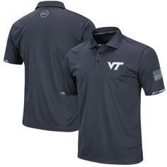 Мужская темно-серая рубашка-поло Virginia Tech Hokies OHT Military Appreciation с цифровым камуфляжем Colosseum