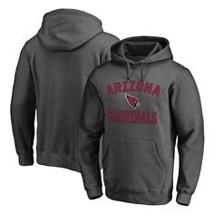 Мужской пуловер с капюшоном Arizona Cardinals Victory Arch Team с фирменным рисунком, темно-серый Fanatics