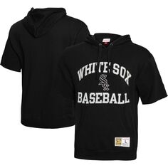 Мужской пуловер из флиса с короткими рукавами Mitchell &amp; Ness Black Chicago White Sox Cooperstown Collection