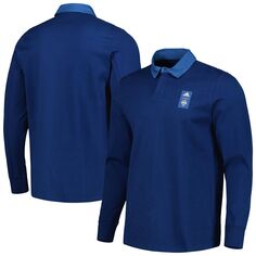 Мужская футболка-поло с длинными рукавами 2023 Player Seattle Sounders FC Travel темно-синего цвета adidas