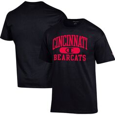 Мужская черная футболка Cincinnati Bearcats Arch Pill Champion