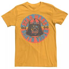 Мужская футболка с портретом и надписью «Звездные войны Дарт Вейдер», Золотая Star Wars, золотой