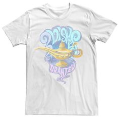 Мужская футболка Aladdin с рисунком лампы Genie Disney, белый