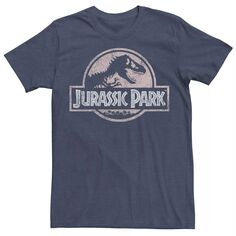 Мужская футболка с рваным логотипом персикового цвета «Парк Юрского периода» Licensed Character