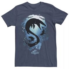 Мужская футболка подводного силуэта Jurassic World