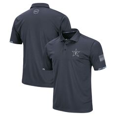 Мужская темно-серая футболка-поло Vanderbilt Commodores OHT Military Appreciation Rival с цифровым камуфляжем Colosseum