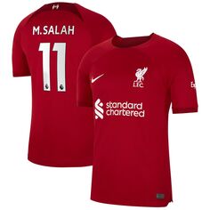 Мужская домашняя футболка игрока Red Liverpool 2022/23 Мохамеда Салаха Nike
