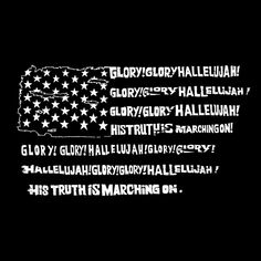 Флаг Glory Hallelujah — мужская футболка с длинными рукавами и надписью Word Art LA Pop Art