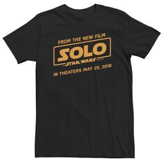 Мужская футболка соло-релиз фильма «Звездные войны» Licensed Character