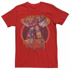 Мужская футболка Voltron: Retro Defender с космическим рисунком кандзи Licensed Character, красный
