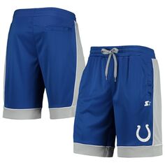 Мужские королевские/серые модные шорты Indianapolis Colts, любимые поклонниками Starter