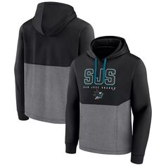 Мужской черный фирменный пуловер с капюшоном San Jose Sharks Successful Tri-Blend Fanatics