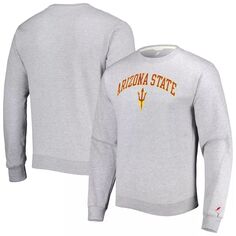 Мужская лига студенческой одежды Серый пуловер Arizona State Sun Devils 1965 Arch Essential