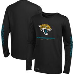 Мужская черная футболка с длинным рукавом Jacksonville Jaguars Agility Outerstuff