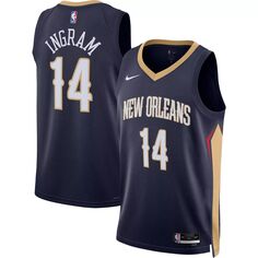 Унисекс Джерси Brandon Ingram Navy New Orleans Pelicans 2022/23 Swingman - Icon Edition Nike